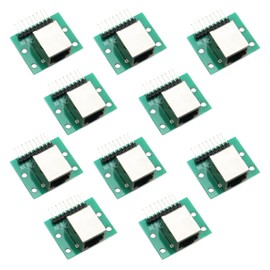 10Pcs RJ45 Network Port Adapter,8-pin Breakout Board Kit with PCB Board and Pin Headers, for Ethernet DMX-512 RS-485 RS-422 RS-232