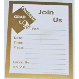 Converting Inc Gold Graduation Party Invitations 25/pk #92690