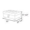 Ocstta Leather Ottoman for Living Room/Bed Room, Hydraulic Rod Ottoman,