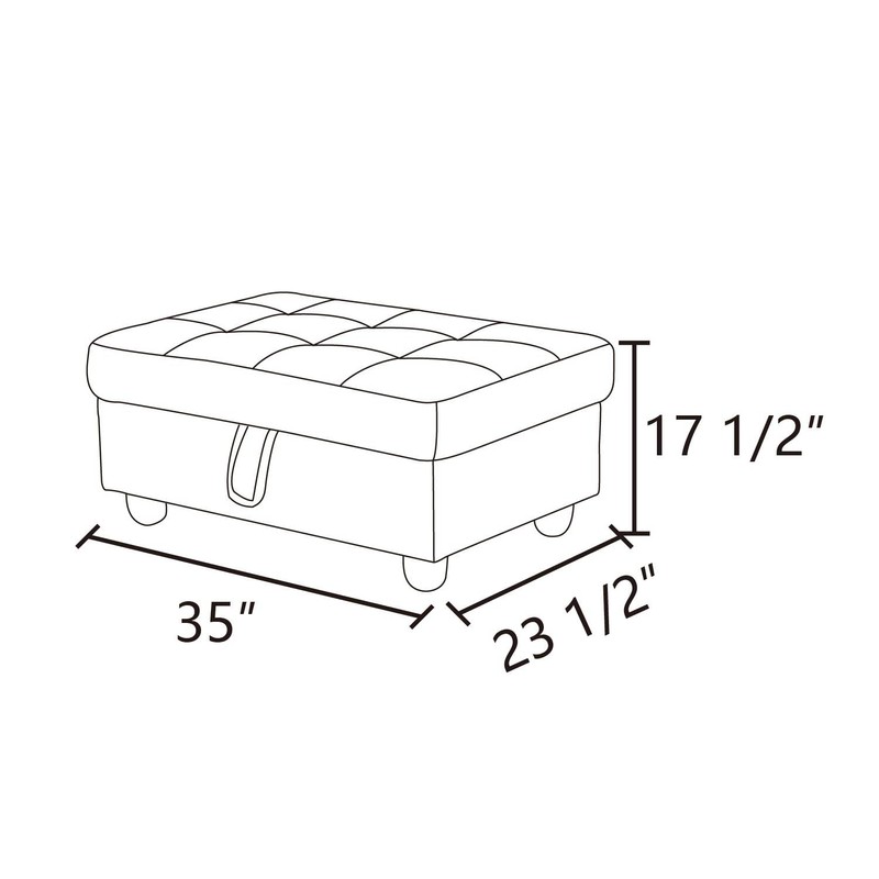 Ocstta Leather Ottoman for Living Room/Bed Room, Hydraulic Rod Ottoman,