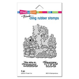 Stampendous Cling Stamp-Pirate Fun, Grey