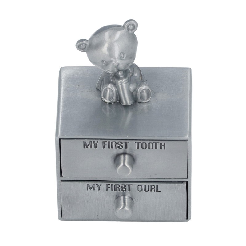 Tooth Fairy Keepsake Box Alloy Structure Soft Inner Wall Bear