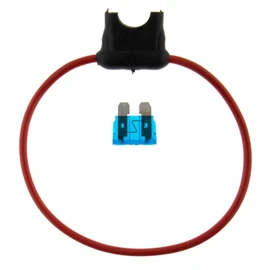 Lumonic Car fuse holder with 25 cm cable, 15 A car safety holder, blade fuse, car fuse holder, blade fuse holder