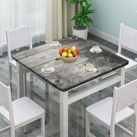 CRXTNSVR - Mantel cuadrado de madera, impermeable, ajustable para picnic en interiores y exteriores, color degradado, decorativo, tela elástica, lavable, se adapta a mesas de hasta 40 pulgadas