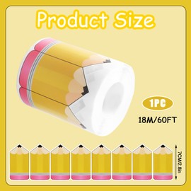 60 Ft Pencil Classroom Bulletin Board Borders Pencil Border Trim Back to School Bulletin Board Decoration Pencils Die Cut Border Roll for School Classroom Office Wall Chalkboard Decor