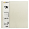 HEKU 30241-02: 100 Plain Napkins, 3-Ply, 33 x 33 cm,