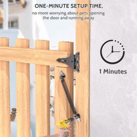 JZVXX 14-Inch Self Closing Gate Spring, Gate Closer, Gate Latch Spring with Adjustable Tool - Heavy Duty Carbon Steel - Black, Gate Spring Self Closing, Fence Gate Spring Self Closing Metal Fence