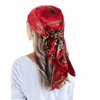 QBSM 35'' Satin Large Square Head Scarf Silk Feeling Neck