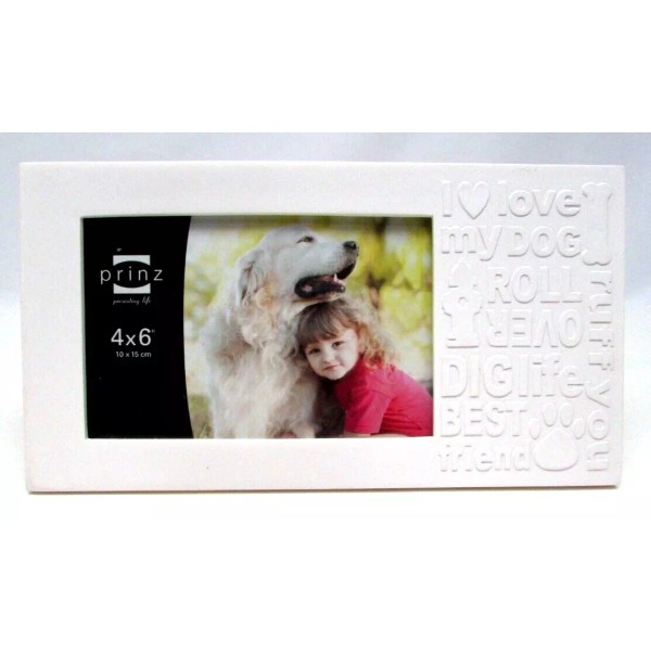 PRINZ "I LOVE MY DOG" 4x6" Resin Photo Frame No.
