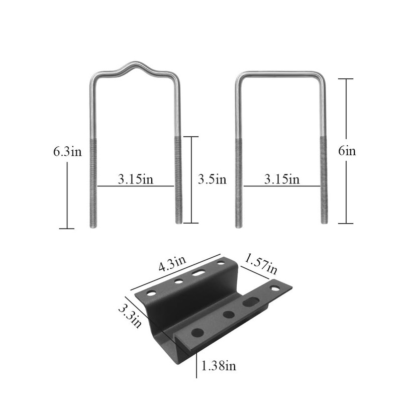 Sebnux Galvanized Steel Adjustable Boat Trailer Guide with PVC Pipes