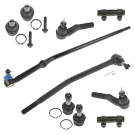 Front Steering & Suspension Kit Ball Joint Tie Rod Tie Rod Adjusting Sleeve Compatible with 2003-2004 Ford E-150 E-150 Club Wagon 1992-2002 E-150 Econoline E-150 Econoline Club Wagon