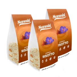 Sanniti Italian Saffron Risotto | Gluten Free | Vegan | Natural Ingredients | Add Water and Cook, 7.58 oz (Pack of 3)
