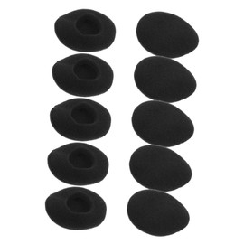 LALAFINA 10Pcs Durable Earbud Covers for Headphones High Elasticity Replacement Ear Pads Comfortable Fit for Enhancing Bass Performance Black Color