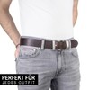 Pierre Cardin 70007 40 mm Wide Black or Brown Leather