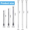 Pack of 6 Spatulas, Laboratory Spoons, Stainless Steel Micro Spoon