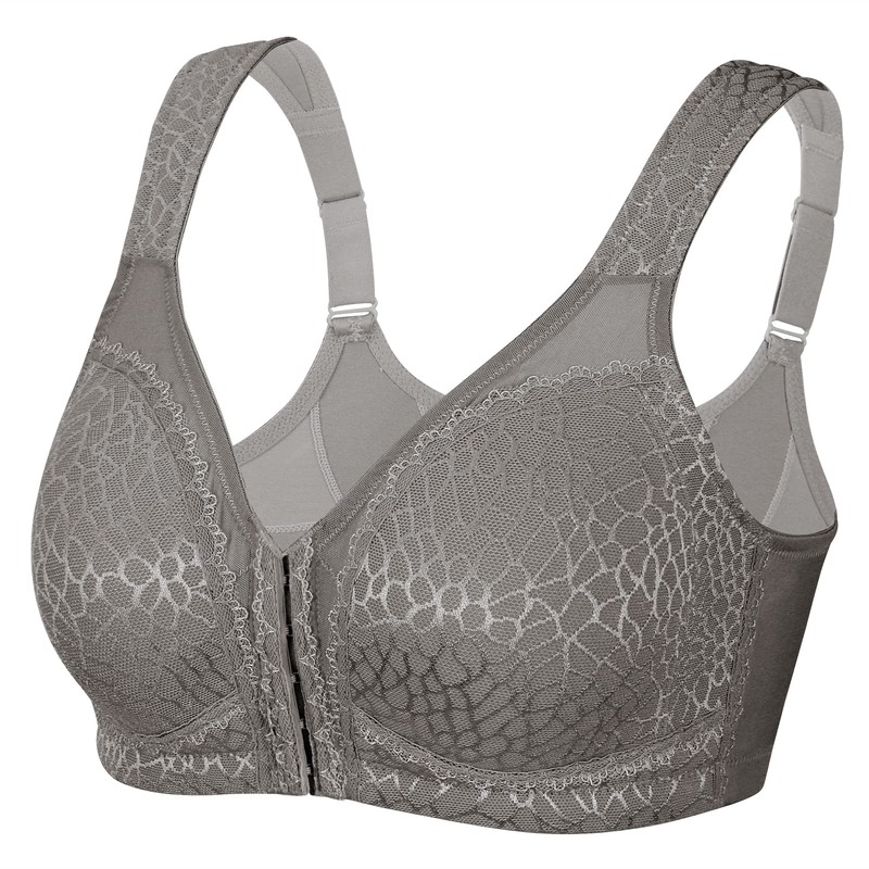 DotVol Women's Full Cup Front Closure Strong Hold Without Underwire