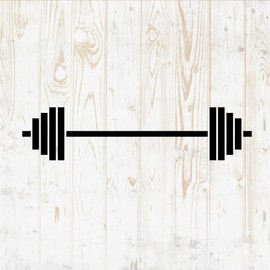 6 in Fitness Sticker - Bodybuilding Running Sport Barbell Gym Dumbbells Yoga Muscle Bar - Vinyl Decal for Wall Car Home Bike Bottle Phone Laptop DWSV1984