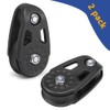 RANDDER Kayak Pulley Kit,Heavy Duty Kayak Slide Rail Anchor Trolley