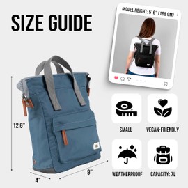 ORI LONDON Small Tote Bag Backpack - Nylon Tote Backpack for Women & Men - Wide Mouth, Chunky Zippers - The Bantry, Mellow Camo