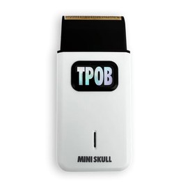 TPOB Mini Skull Single Shaver Compact Design That can fit in Your Pocket with a Turbo Charged Motor, Perfect for Both Professional and at-Home use (White)
