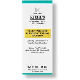 Kiehl's Truly Targeted Blemish-Clearing Solution, Solución Eliminadora de Acné, Tratamiento Líquido Invisible para Acné y Espinillas, Desvanece Manchas e Imperfecciones, Con 2% de Ácido Salicílico y 4% de Niacinamida, 15 ml