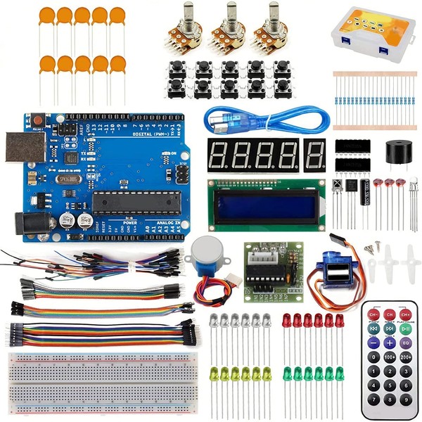 OSOYOO Alduino Learning Kit for Arduino, Electronic Crafts, Beginner Experiment Kit, Compatible with mega2560, UNO R3, Nano