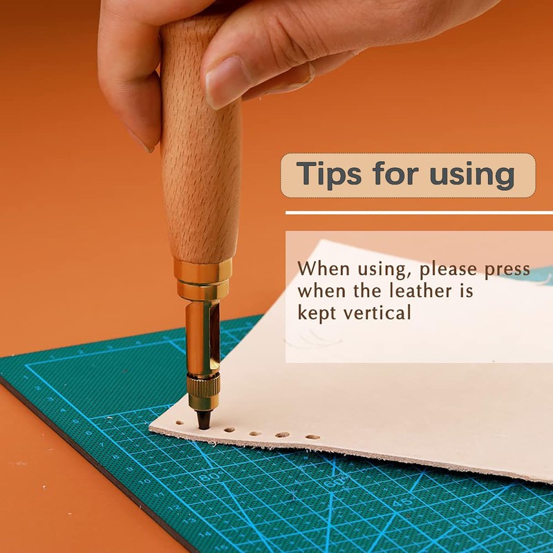 Yuentoen Japanese Screw Hole Punch,Automatic Hole Punch Drill Tool,6 Tip