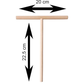 teemando® Crepe Set, 2-Piece Crepe Turner and Distributor in Set Made of Beech Wood 30 cm for Pancakes, Pancakes, Pancakes, Pancakes, Pancakes