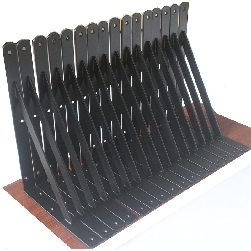 20 Pack L11" x H 8" Black Heavy Duty Shelf
