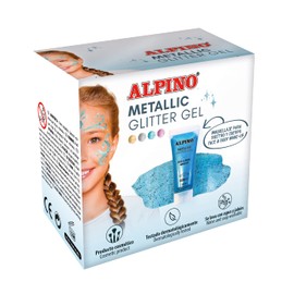 Metallic Glitter Gel Alpine Fiesta Blue Format Pack of 6 | Metallic Glitter Gel with Blue Base | Liquid Glitter