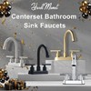 YardMonet Gold Bathroom Faucet, Brushed Gold Bathroom Faucet with 2-Handle