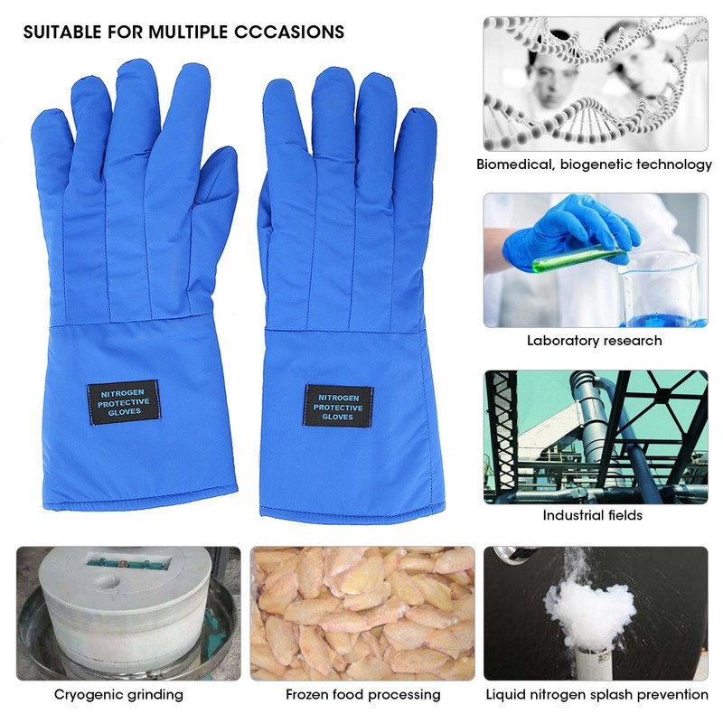 38cm Long Cryogenic Gloves Waterproof Low Temperature Resistant Liquid Nitrogen