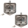 Buyers Products L8855 Locking T-Handle Latch, 2 Pack, Polished Stainless
