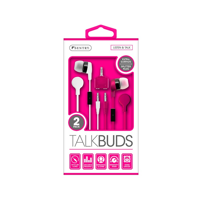 Sentry BLWHM217PKW 2PACK TALKBUDS