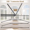 Bay Window Curtain Rods, U shaped Adjustable Curved Curtain Rods
