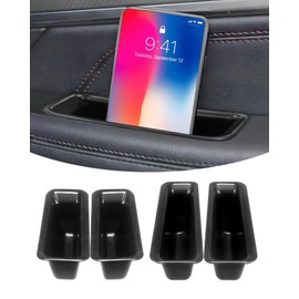 4PCS Ford Explorer 2016-2019 Front and Rear Row Door Storage Box Organizer Tray Phone Container Pocket Insert Tray Armrest Organizer Container