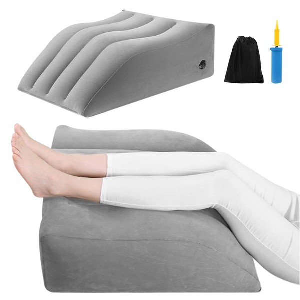 Kakalote Leg Elevating Pillow, Inflatable Wedge Pillows for Sleeping, Travel