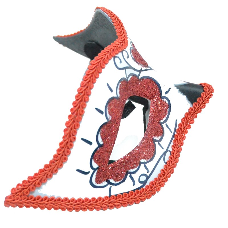 Z&H Red Face Mask - Day of the Dead Mask,