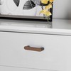 MFYS 6 Piece 5" Walnut Wood Drawer Pulls Handes Rustic
