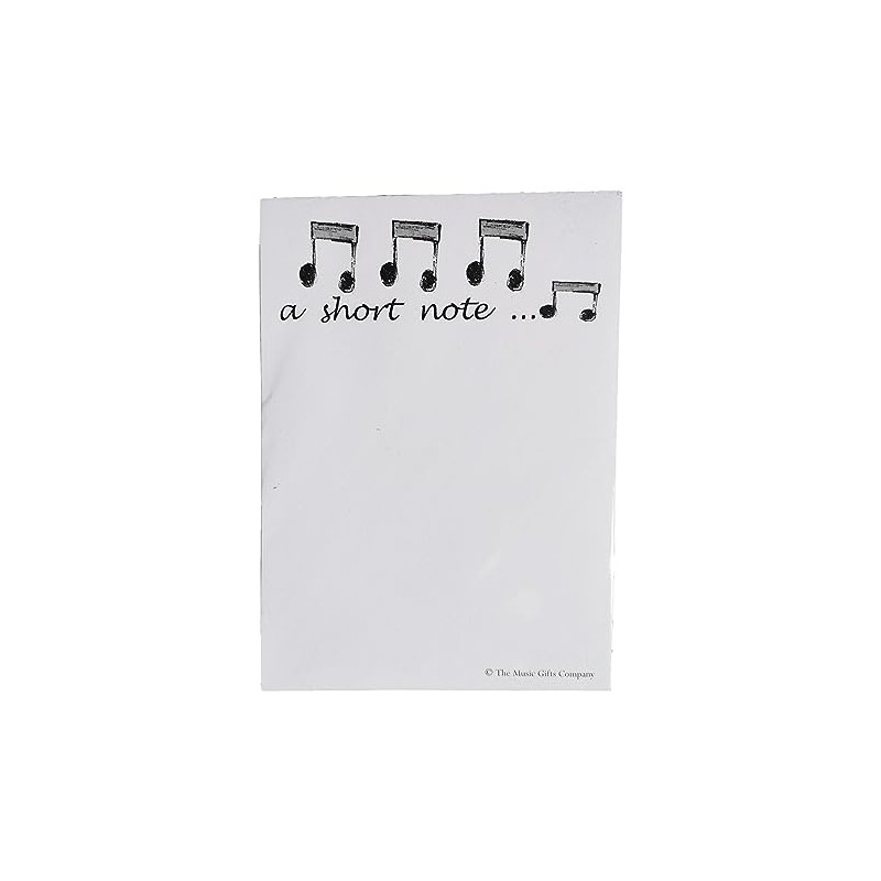 Notizblock – Design: Achtelnoten „A Short Note...“ Standard