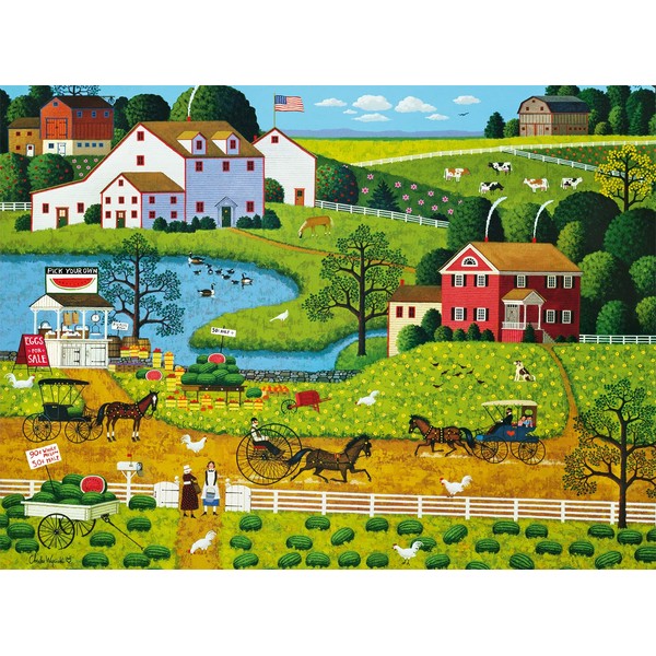 Buffalo Games - Charles Wysocki - Jolly Hills Farms - 1000 Piece Jigsaw Puzzle