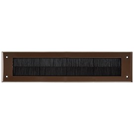 Merriway BH05981 StormSeal Letter Mail Box Brush Cover Draught Excluder for Internal Use, 343 x 80mm (13.1/2 inch x 3.1/8 inch) - Brown