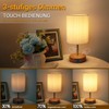 HSLighting Bedside Lamp Touch Dimmable Table Lamp with USB A+C