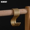 ULWSKY 10Pcs Gold S Hooks,Aluminum Alloy S Shaped Hooks,Gold Hook