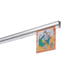 STAS Paper Rail 39.37” White | Best Display Rail for Posters, Documents, and Papers | Easy Wall Mounting Solution