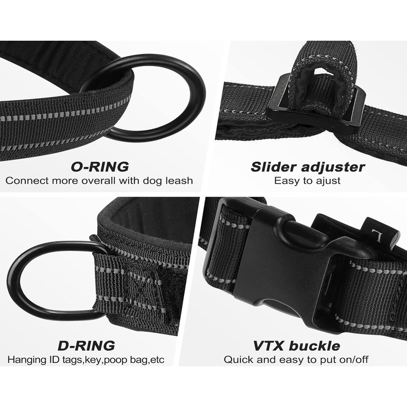 Adjustable No-Pull Dog Harness for Large Dogs – Padded Vest