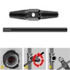 Shallho Double Head Pipe Screw Extractor, Water Pipe, Damaged Screws,