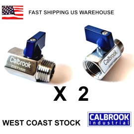 Calbrook Industrial 1/2" Mini BV 304 Stainless Steel Female to Male NPT 1000 PSI - TWO Per Order