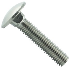 Eisenwaren2000 M16 x 40 mm (2 pieces) – Carriage Bolts DIN 603 – ISO 8677 Round Head Screws – Threaded Screws – Full Thread – Stainless Steel A2 – Rust-Free