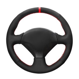MEWANT Funda para volante de coche de ante negro cosido a mano para Honda S2000 Civic Si Acura RSX Type-S 2005